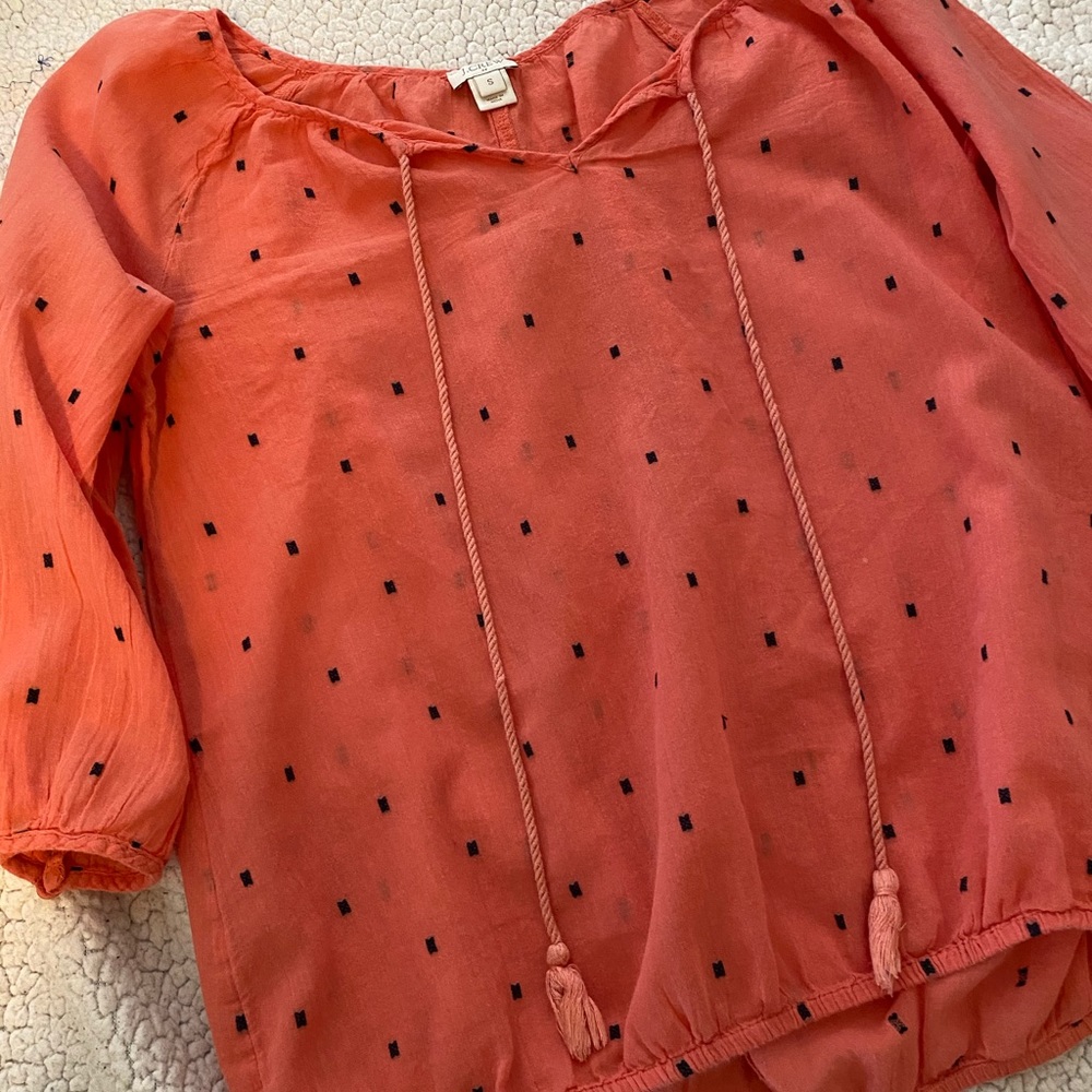 Casual orange print top